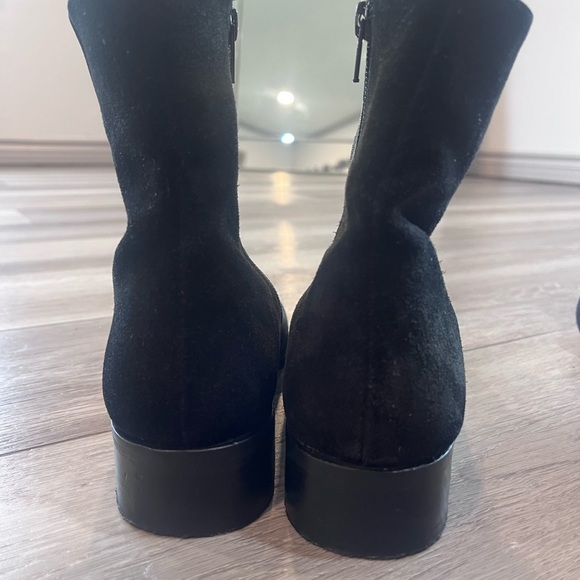 Jigsaw Chelsea Leather/Suede Pointy Black Boots - Picture 5 of 7